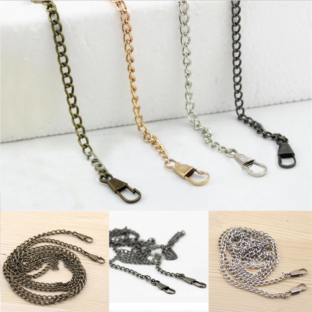 

4 Colors Long 120cm/60cm/40cm Metal Purse Chain Strap Handle Handle Replacement For Handbag Shoulder Bag