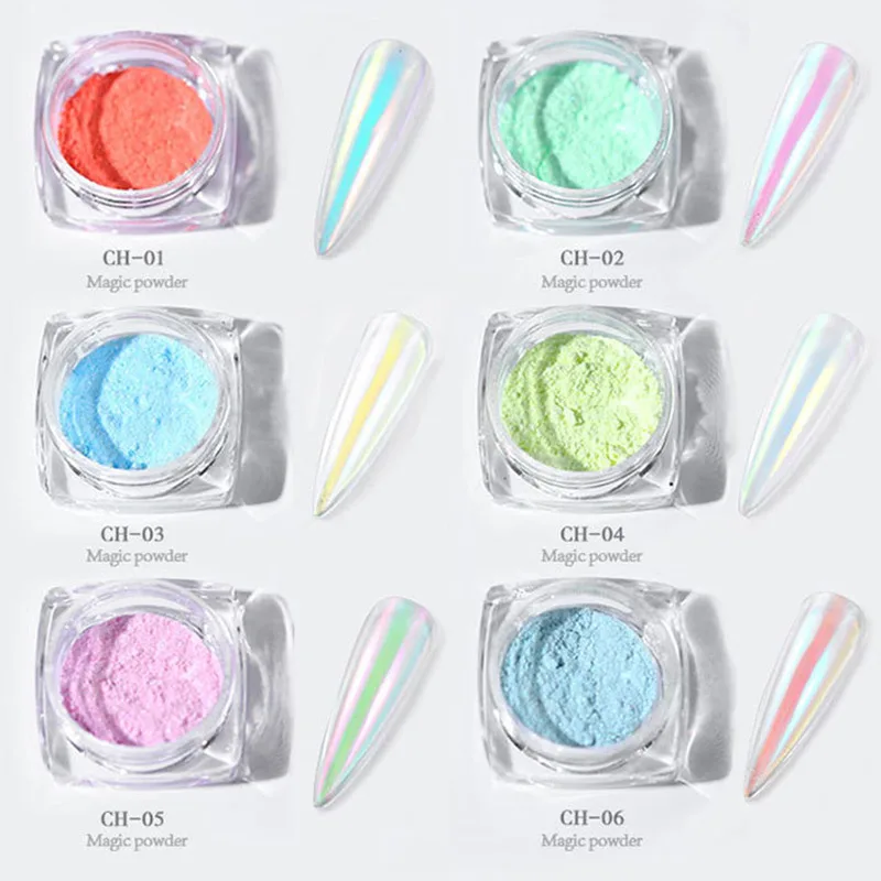 0.2g Aurora Mermaid Super Flashing Laser Nail Powder for UV Gel Polish Dream Glitter Dust Art Chrome Pigment | Красота и здоровье