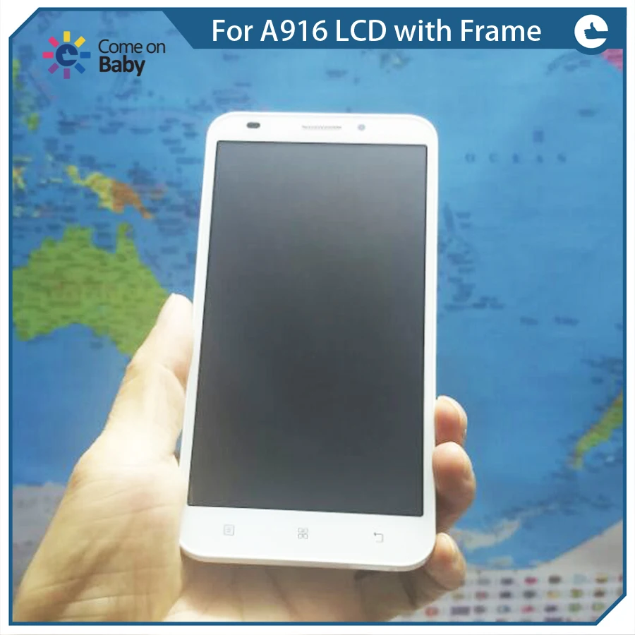 Для Lenovo A916 ЖК дисплей сенсорный экран дигитайзер в сборе с рамкой хорошее