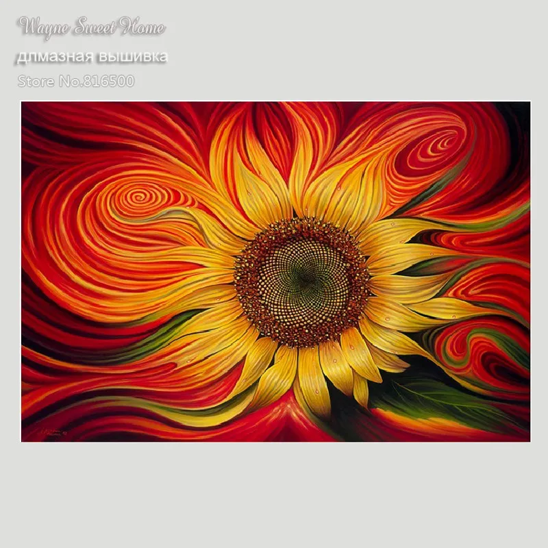 Алмазная вышивка с цветком 5D алмазная кристаллы полный набор алмазов