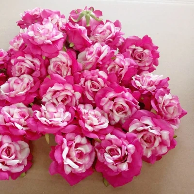 rose red 8 50 шт. Свадебные украшения Искусственные головки цветов 10 см для DIY ВЕНОК Подарочная коробка цветочные шелковые вечерние цветы - Цвет: rose red 8