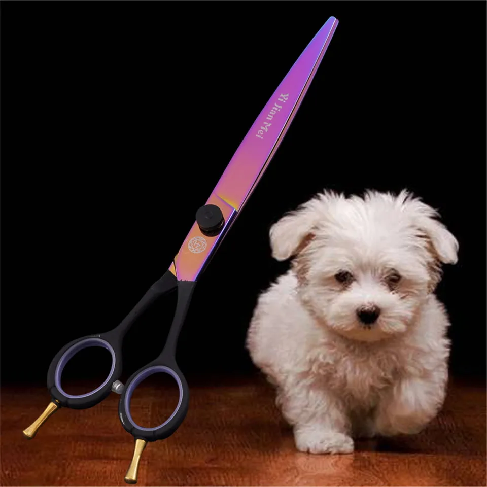 8inch Pet Grooming Hair Cutting Scissors Stainless Steel Tijera Profesional Peluquero For Dog And Cat Colorful Barber Shears