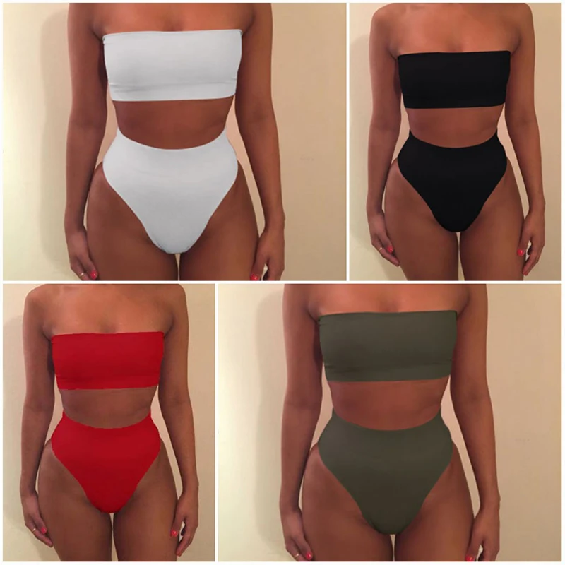 Купальник бикини однотонный бюстгальтер без косточек купальник 2020|bra swim|bra sexybra with