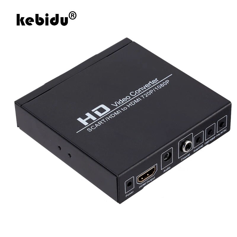 Адаптер kebidu SCART HDMI преобразователь Full HD 1080P 3 5 мм Coaxia Видео Аудио для DVD плеера/ТВ