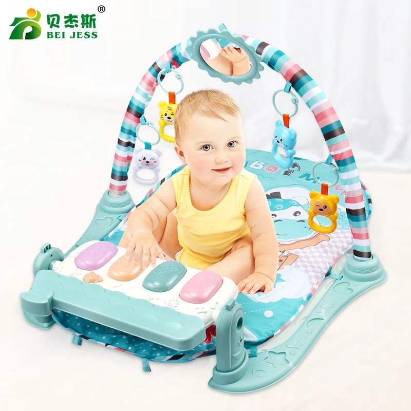 

Детский игровой коврик BEI JESS 3 в 1, Многофункциональный Детский развивающий коврик для ползания, Детская Музыкальная погремушка, развивающая...