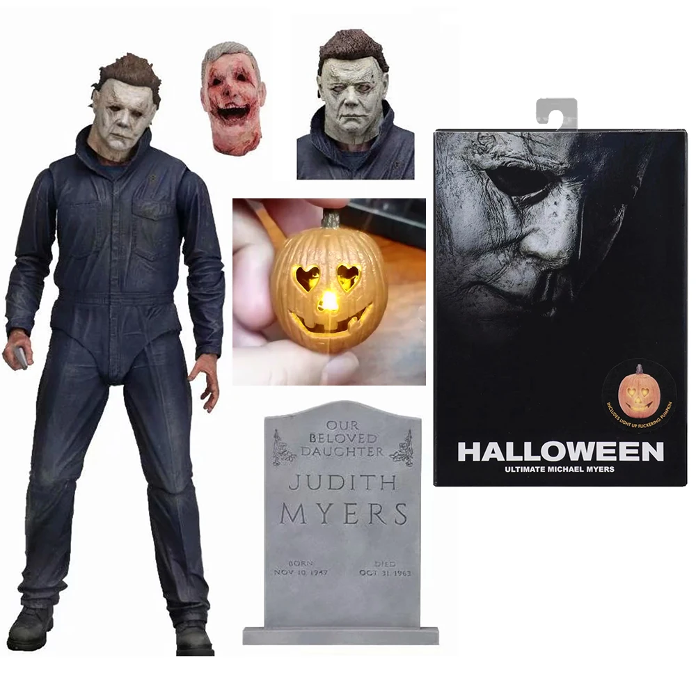 Экшн фигурка Майкла Майерса светодиодный Одом тыква фонарь на Хэллоуин Kotobukiya
