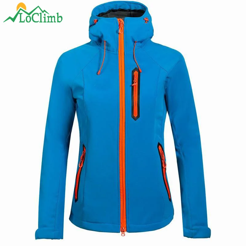 Женская флисовая куртка LoClimb водонепроницаемая ветрозащитная с подогревом для