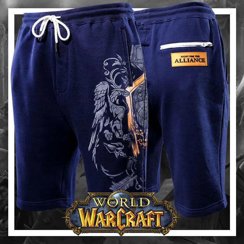 TEE7 Для Мужчин's World of warcraft Шорты WOW Племенной Альянс мужские брендовые Пляж