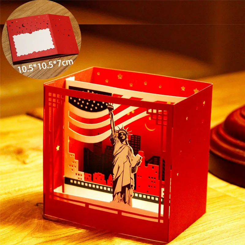 3D лазерная резка украшения ручной работы Нью Йорк бумажные приглашения открытки