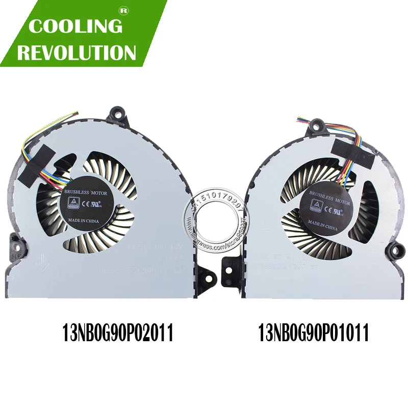Новый охлаждающий вентилятор для ASUS GL701 ДТС DFS682212M00T FK5B DFS593512MN0T FK5C 13N1 32P0101 32P0201