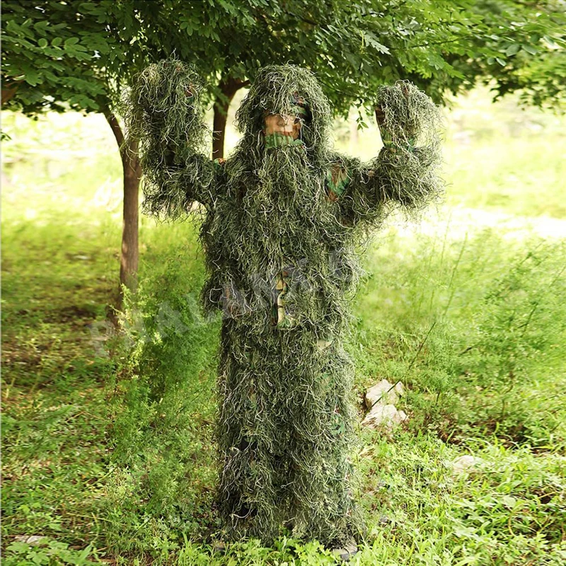 Охотничий снайпер тактическая военная куртка игровая Ghillie костюм-Adult3D охотничий Снайпер Пейнтбол страйкбол Лесной Камуфляж/Камуфляж