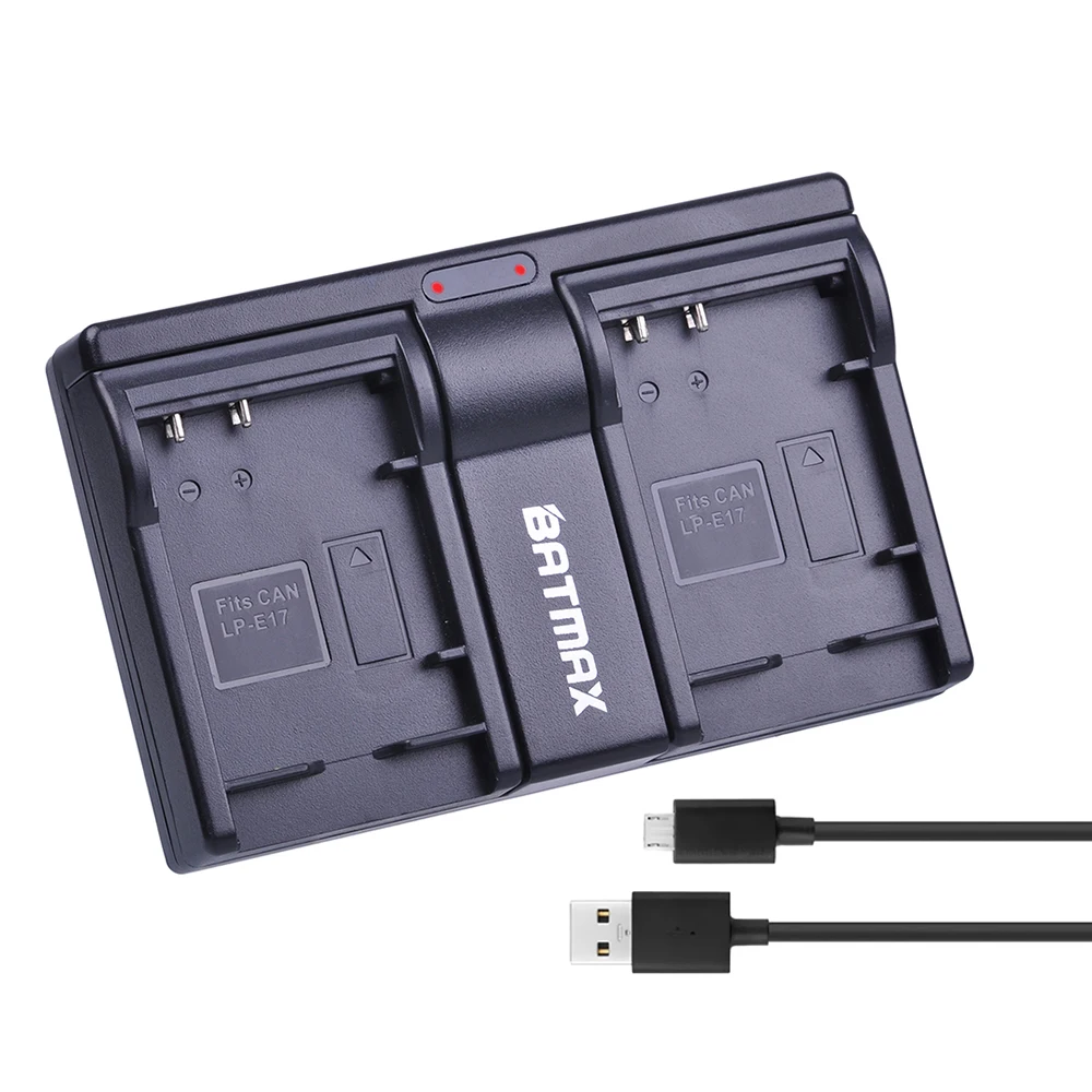Аккумуляторная батарея Batmax 4pc LP E17 LPE17 + двойное зарядное устройство USB для камер