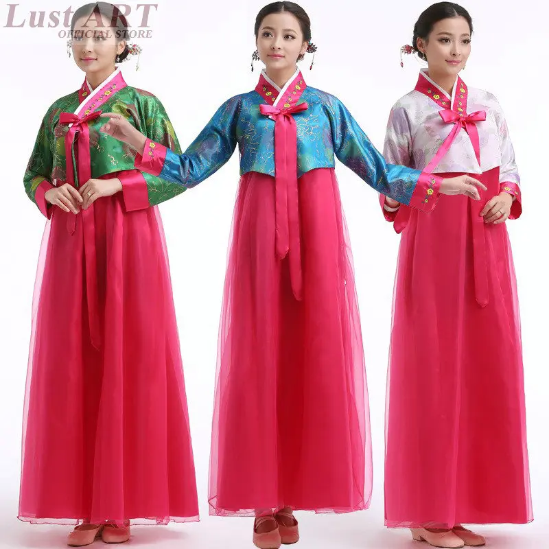 

New arrival korean hanbok vintage korean traditional dress ladies women elegant hanbok korean dress AA039