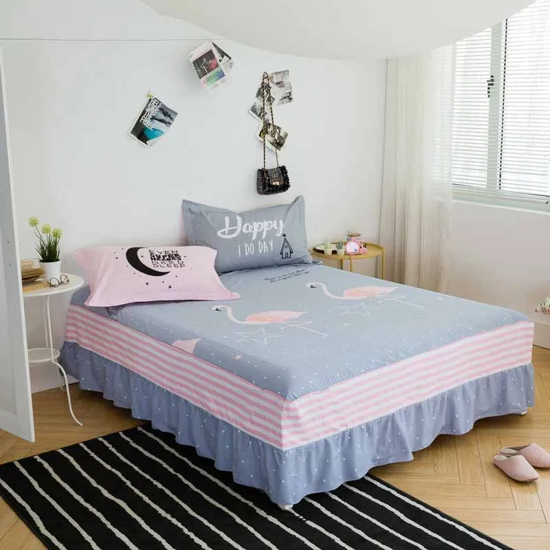 Покрывала на кровать из 100% хлопка постельное белье с оборками Королевский размер