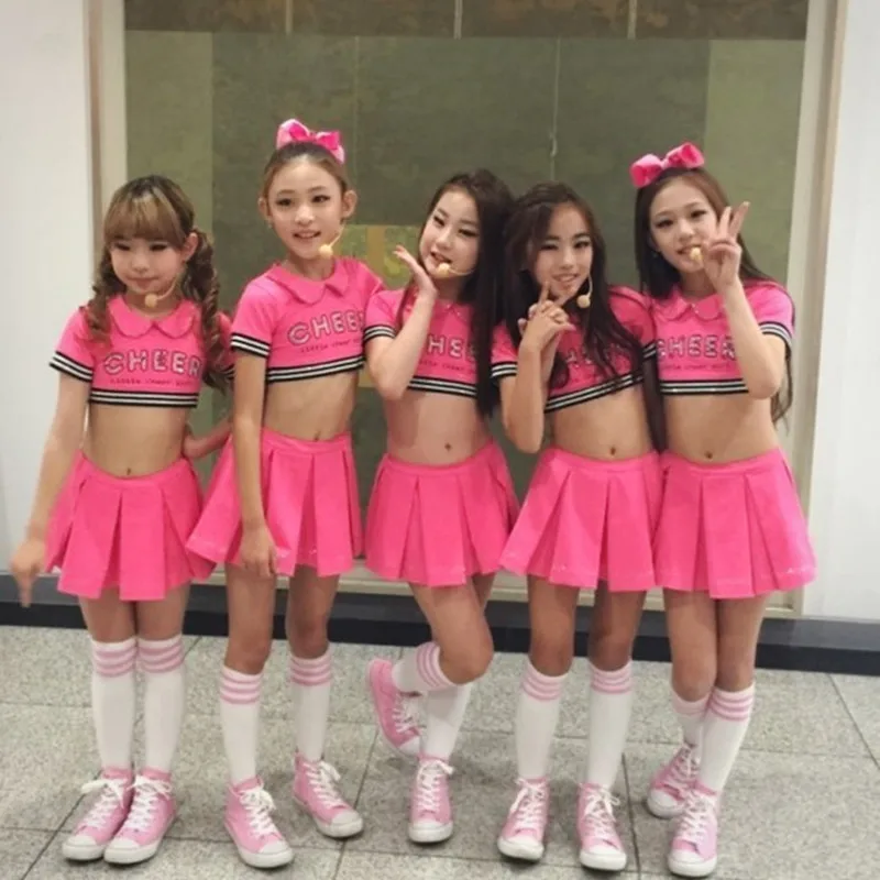 Детский красный костюм черлидера танцевальное платье для девочек Джаз