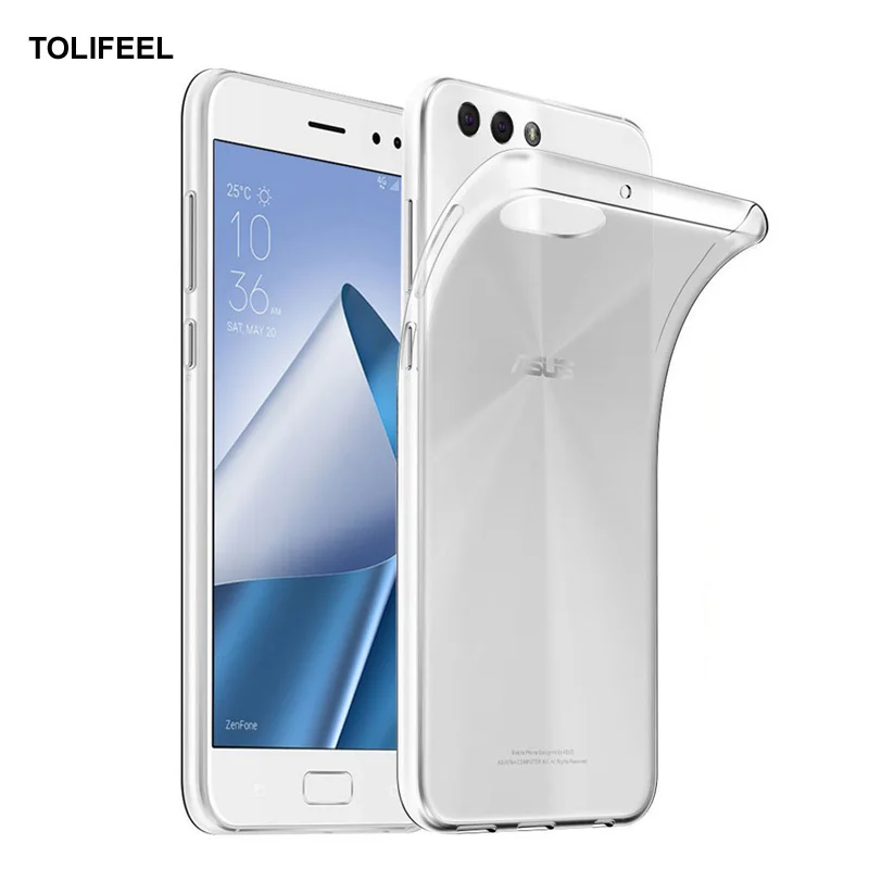 Чехол TOLIFEEL для Asus Zenfone 4 ZE554KL, роскошный тонкий силиконовый мягкий чехол из ТПУ Для Zenfone 4 ZE554KL, прозрачная задняя крышка для телефона