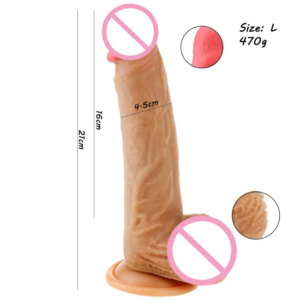 19/21 см Высокое качество силиконовый фаллоимитатор больших размеров двойной Слои