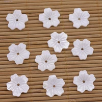 10pcs shell natural white mother of pearl 14mm pentagon flower jewelry making