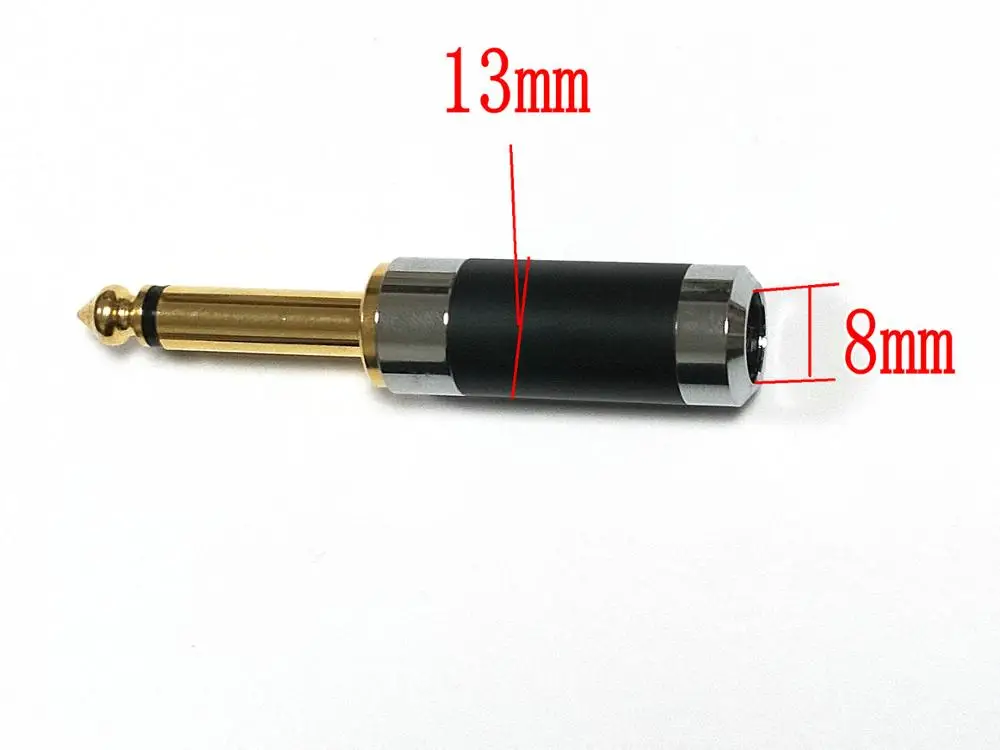 Латунный разъем 6 3 мм для пайки Позолоченный 10 шт.|plug 6.3mm|plug goldplug mono |