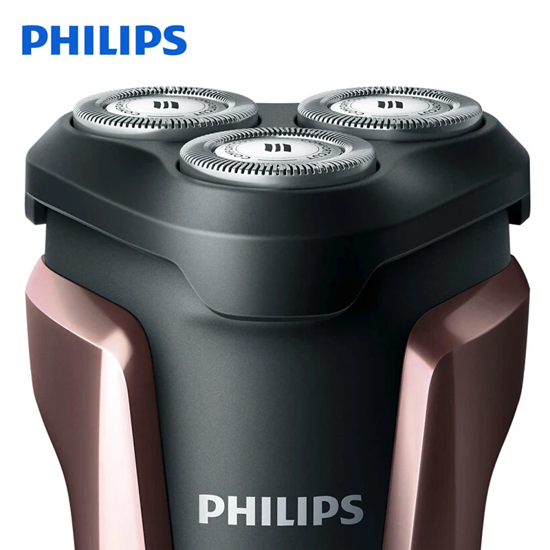 Настоящая Электробритва Philips S1060 вращающаяся перезаряжаемая моющаяся Мужская электрическая бритва с тремя плавающими головками