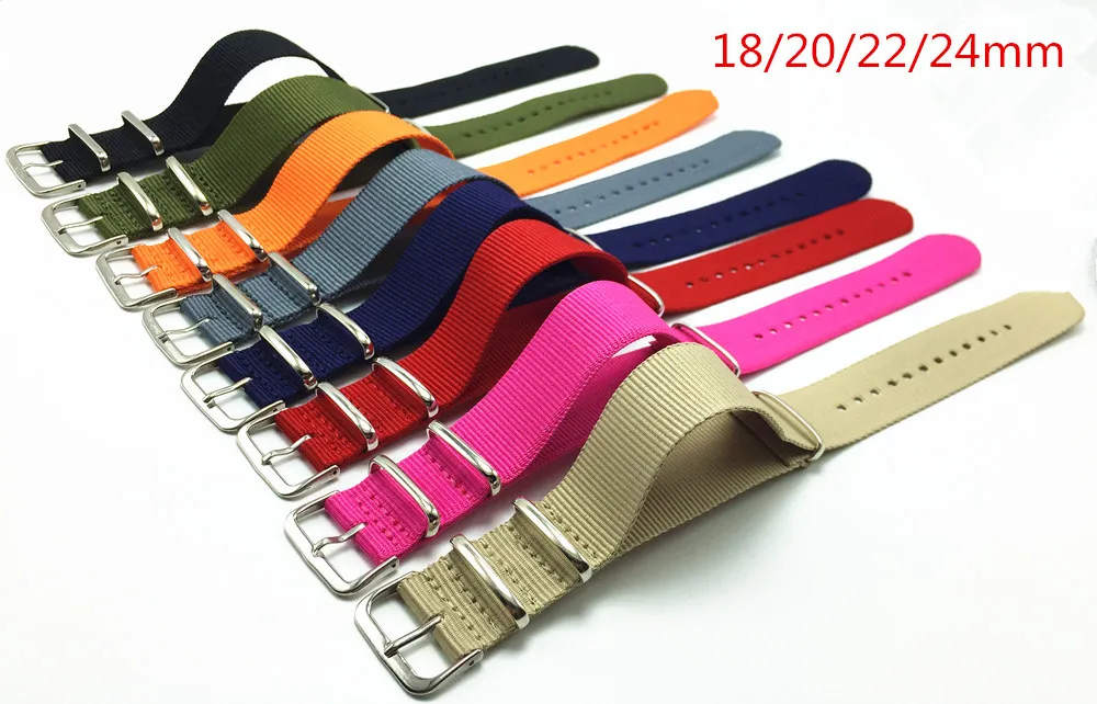 Нейлоновый ремешок для часов в стиле милитари многоцветные 1 шт. 18 20 22 24 мм|sport