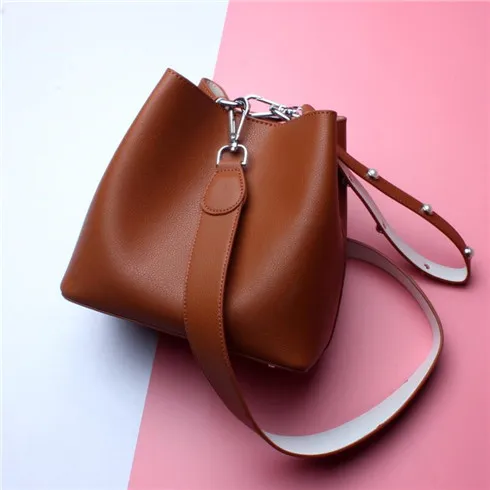 Brown FoxTail& Lily Роскошная брендовая дизайнерская сумка-мешок Женская Натуральная кожа модная сумка через плечо женская маленькая сумка через плечо - Цвет: Brown
