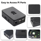 Raspberry Pi 3 Model B ABS Чехол черныйпрозрачный ящик Пластик Защитная крышка в виде ракушки для Raspberry Pi 3 Model B +  3B Pi 3