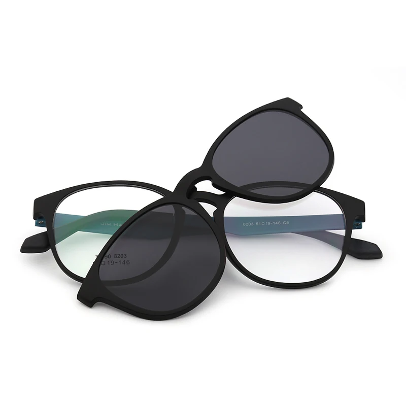 JM ретро круглые поляризованные магнитные солнцезащитные очки на застежке оправа