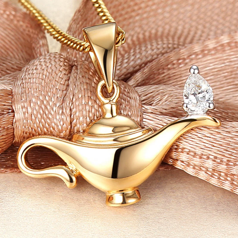 Женская подвеска из искусственного золота S925 волшебная лампа Ювелирное