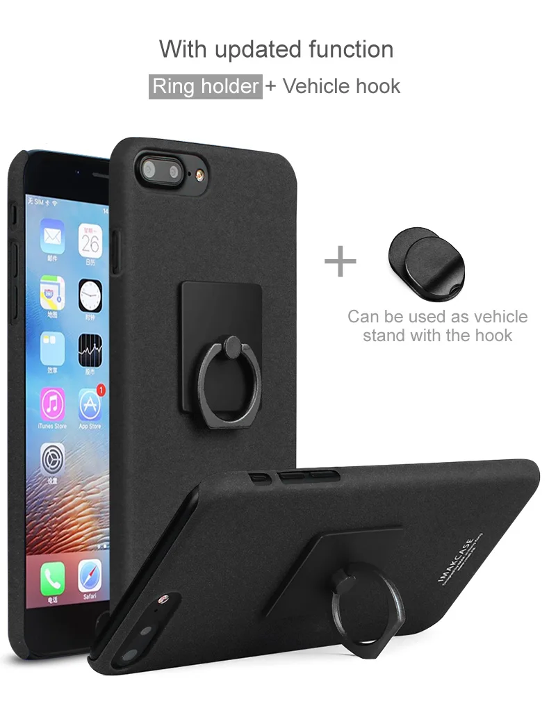 IMAK For iPhone 8 Plus Case Cover Hard PC iPhone8 Protective Shield + Screen Protector |
