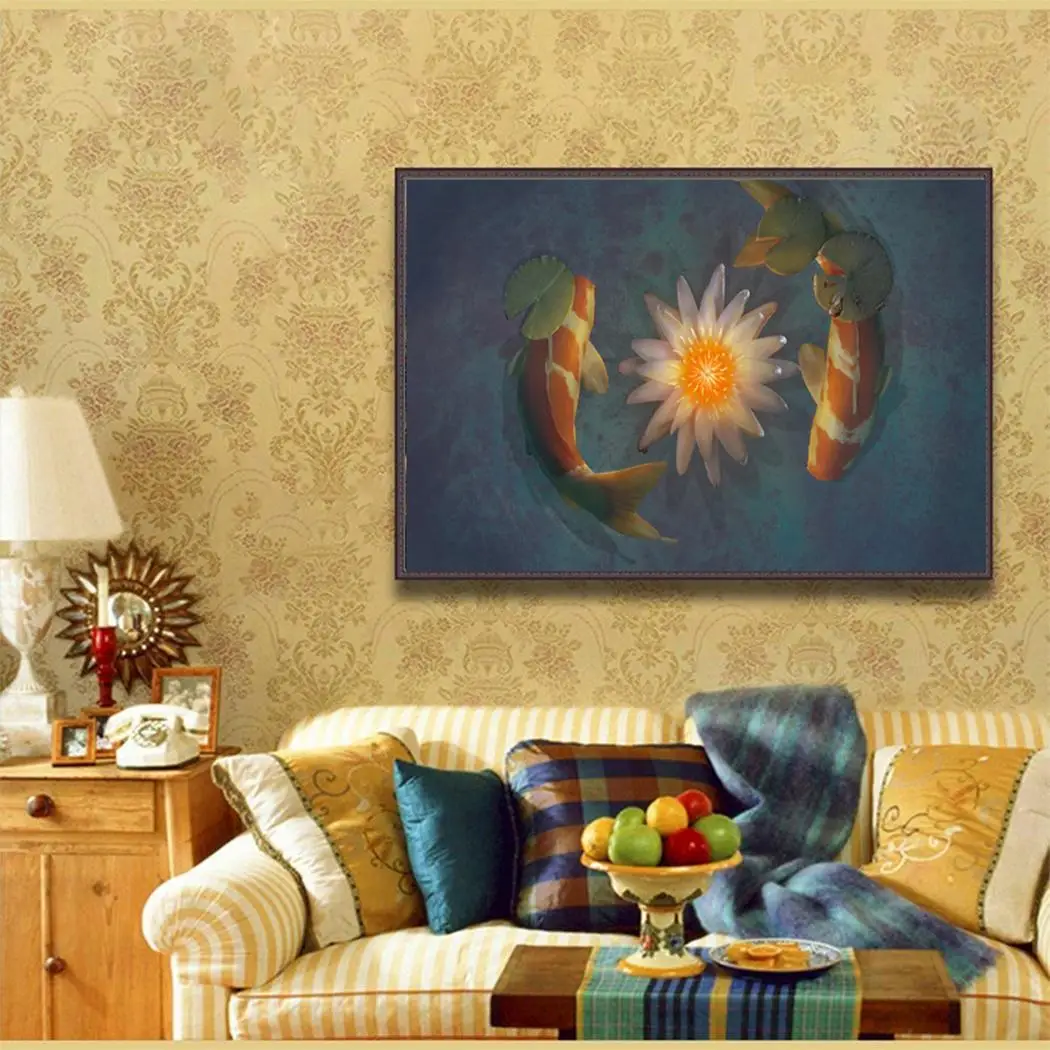 Фото DIY Multicolor Frameless Stick Drill Cross Stitch Artificial Diamond Drawing Fish Print Home Hotel etc Дом и сад DIY Multicolor Frameless Stick Drill Cross Stitch Artificial Diamond Drawing Fish Print Home Hotel etc Дом и сад