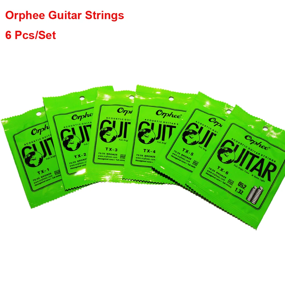 Orphee 6 шт./компл. акустическая гитарные струны одной строки посылка аксессуары к