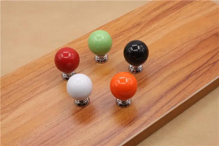 Пасторальный Вишневый Сплав и керамический ящик дверная ручка шкафа круглые