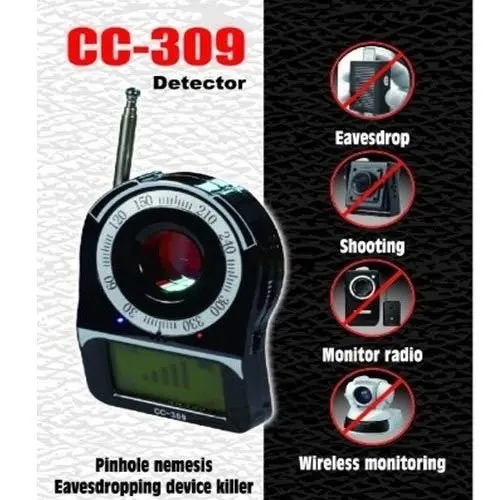 CC309 беспроводной сигнал полный диапазон детектор скрытая камера прибор обнаружения устройств подслушивания анти шпионский детектор анти скрытый детектор камеры