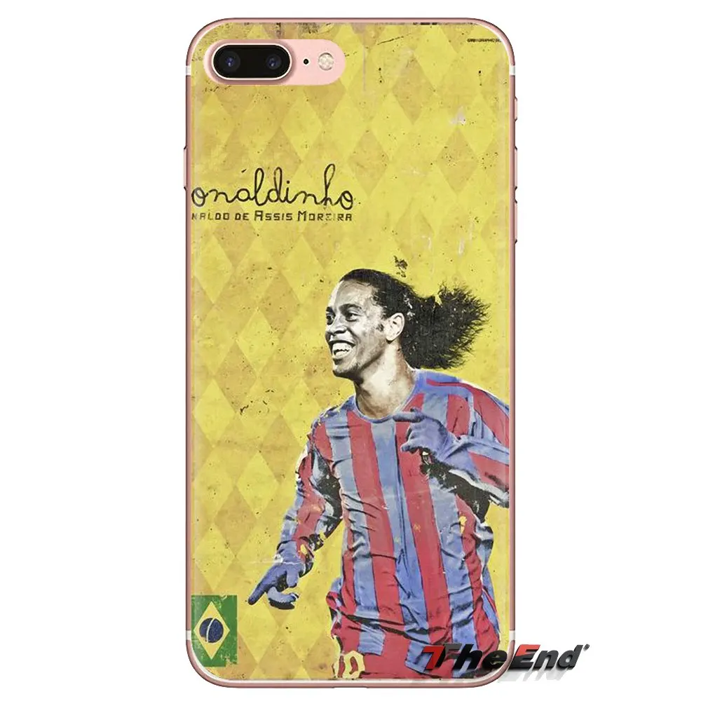 Прозрачный чехол из ТПУ для iPod Touch Apple iPhone 4 4s 5 5S SE 5C 6 S 7 8 X XR XS Plus MAX Ronaldo Ronaldinho Soccer Brasil