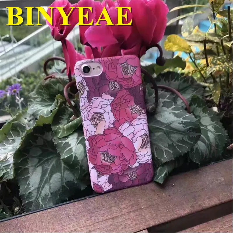 Binyeae Весна Розовый Цветок для iPhone 6S 6 Plus плюс телефон чехол Apple 7 ПК Жесткий женский