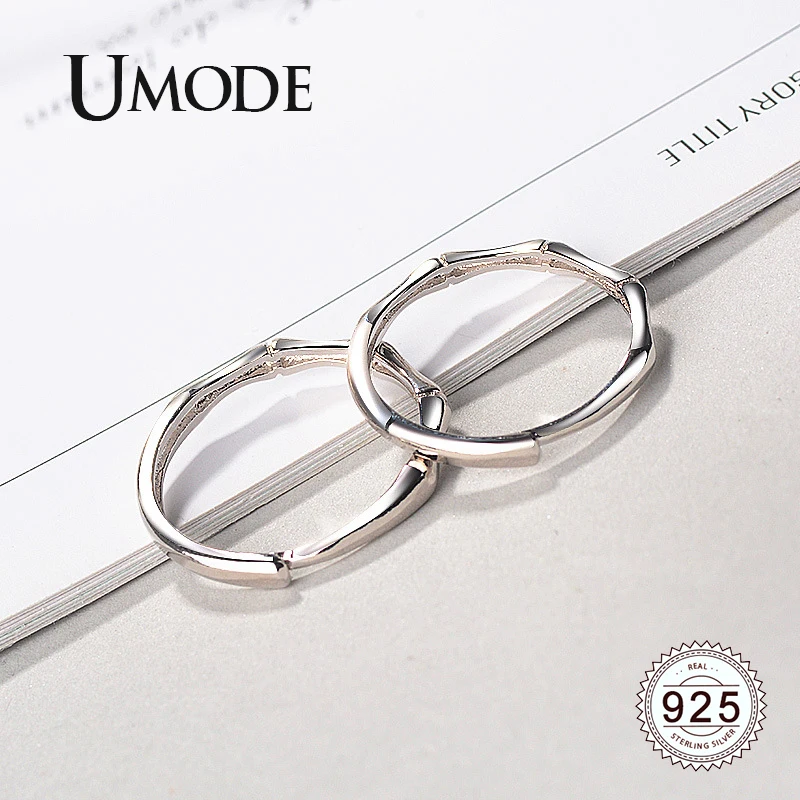 Комплект колец UMODE из стерлингового серебра 925 пробы для пар мужчин и женщин