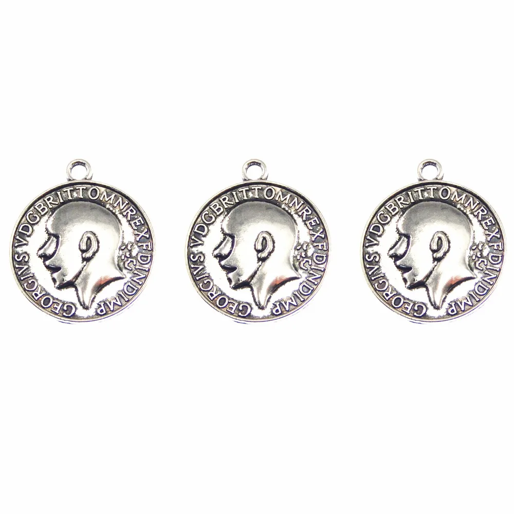 Кулоны для монет Julie Wang 10 шт. имитация двойного лица кулоны ожерелье серьги