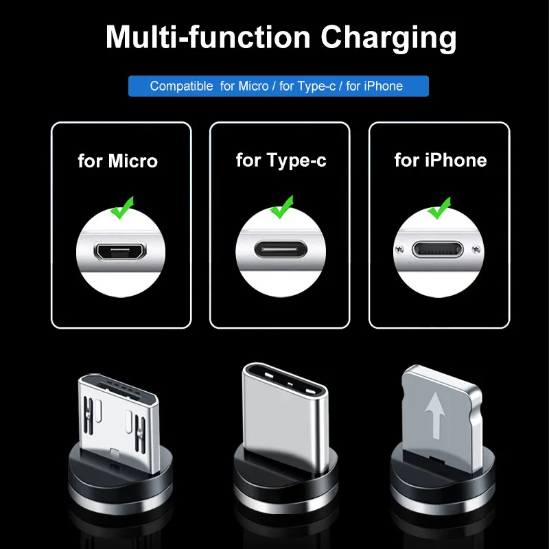 Быстрая быстрая зарядка 3 0 USB Магнитный кабель для iphone huawei P20 Lite P30 Pro P Smart Y5 Y6 Y7 PRO Y9