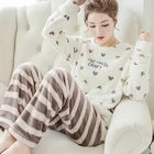 Женские пижамные комплекты на осень и зиму, пижама из кораллового флиса, теплый банный халат, ночные рубашки, кимоно, пижамы, домашняя одежда из кораллового флиса
