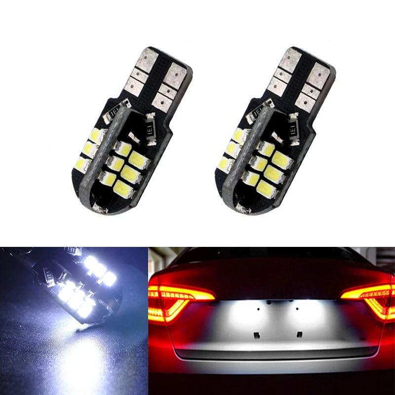2x T10 SMD 3020 автомобиль светодиодный номерной знак Авто Canbus светильник W5W 168 194 Для