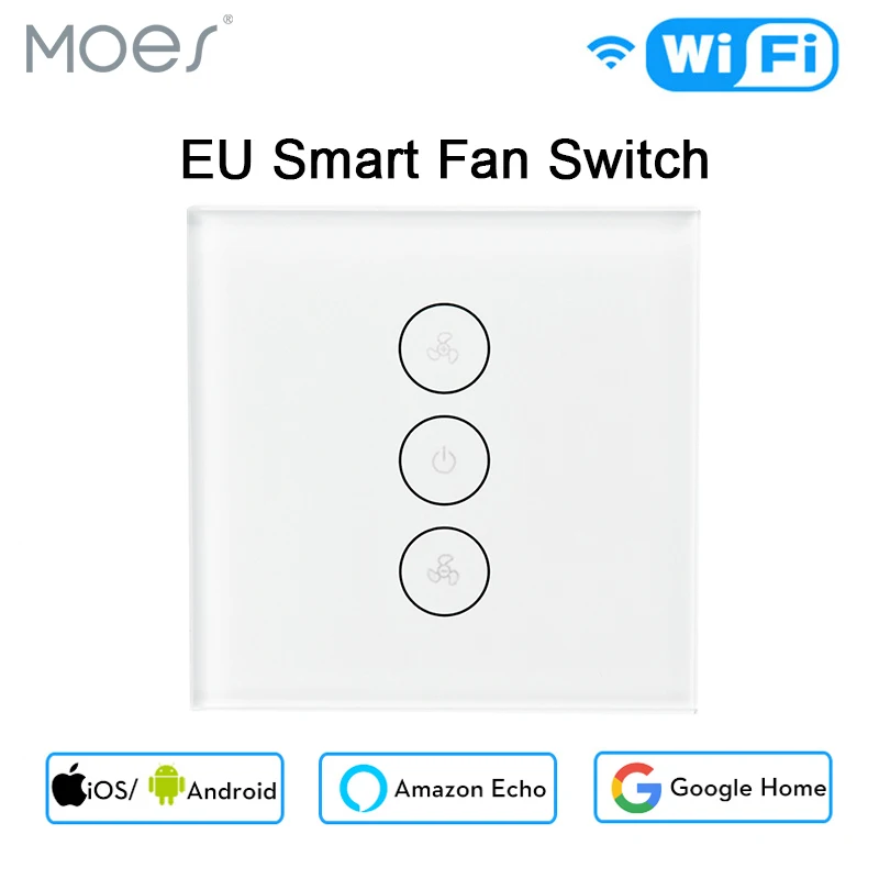 Умный потолочный выключатель вентилятора с Wi Fi и управлением