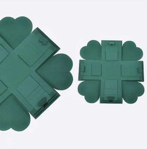 green Различные стили взрывной коробки скрапбукинга DIY коробка для фотоальбома День Святого Валентина Лучший сюрприз подарочные упаковочные коробки для девушки - Цвет: green