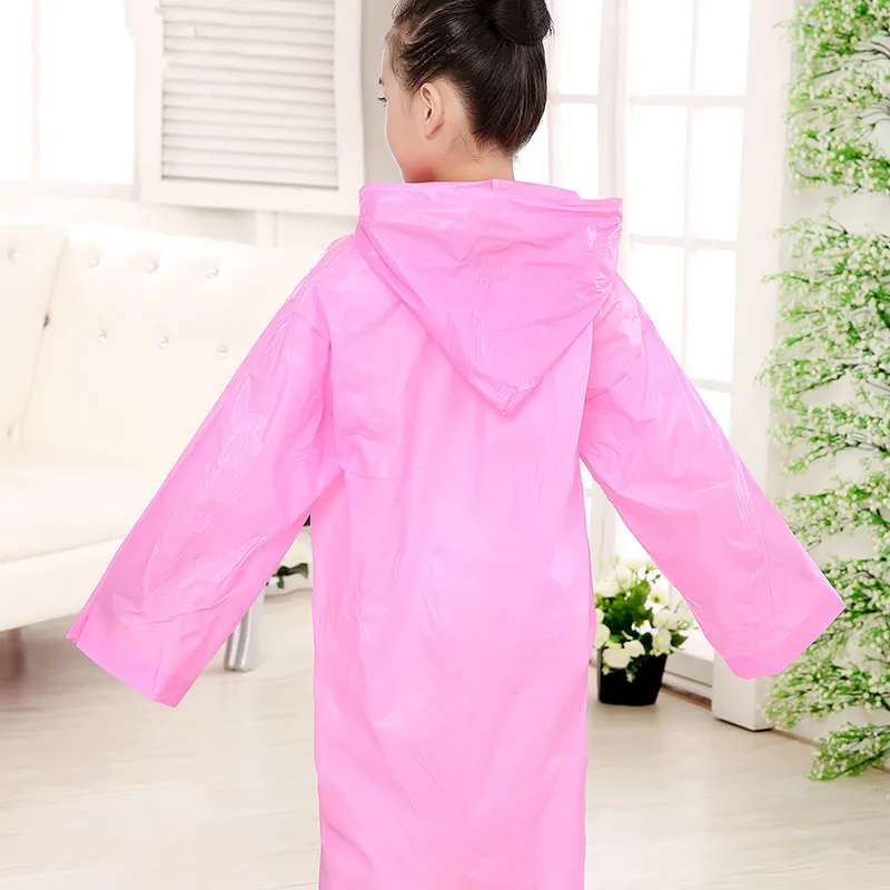 Age 6~13 Kids student raincoat Hooded Jacket children Girls boys Rain coat Poncho Raincoat Cover Long transparent Rainwear | Дом и сад