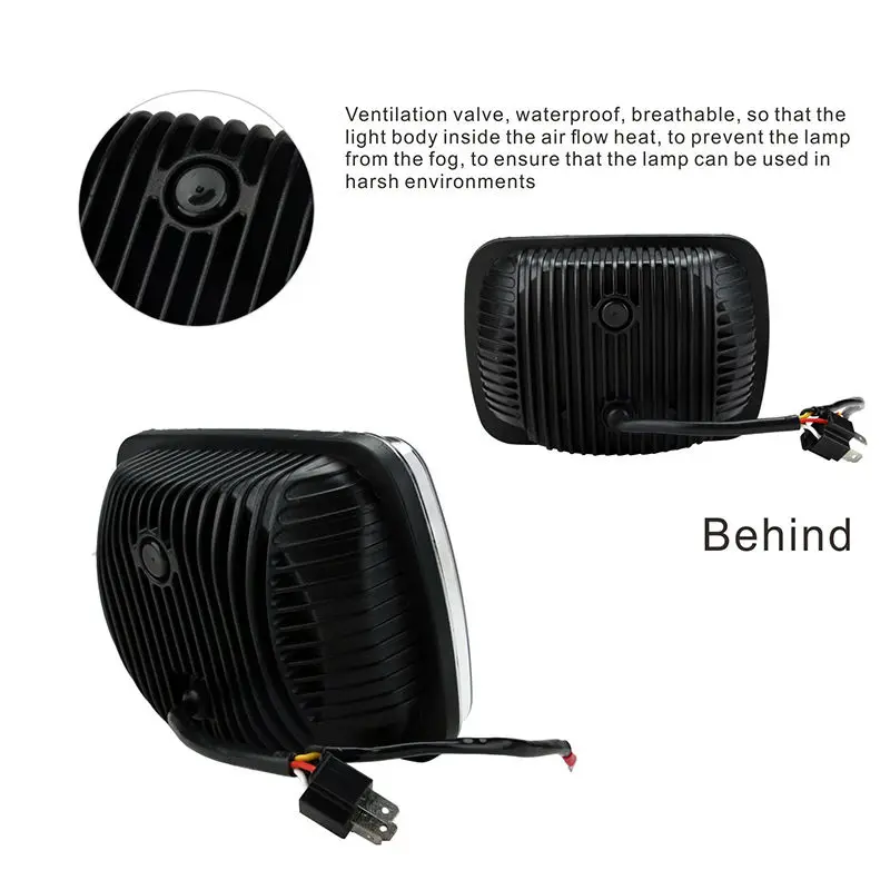 5x7 &quot6x7 светодиодный комплект фар DRL Замена H6054 H5054 H6054LL 69822 6052 6053 для Jeep Wrangler YJ Cherokee