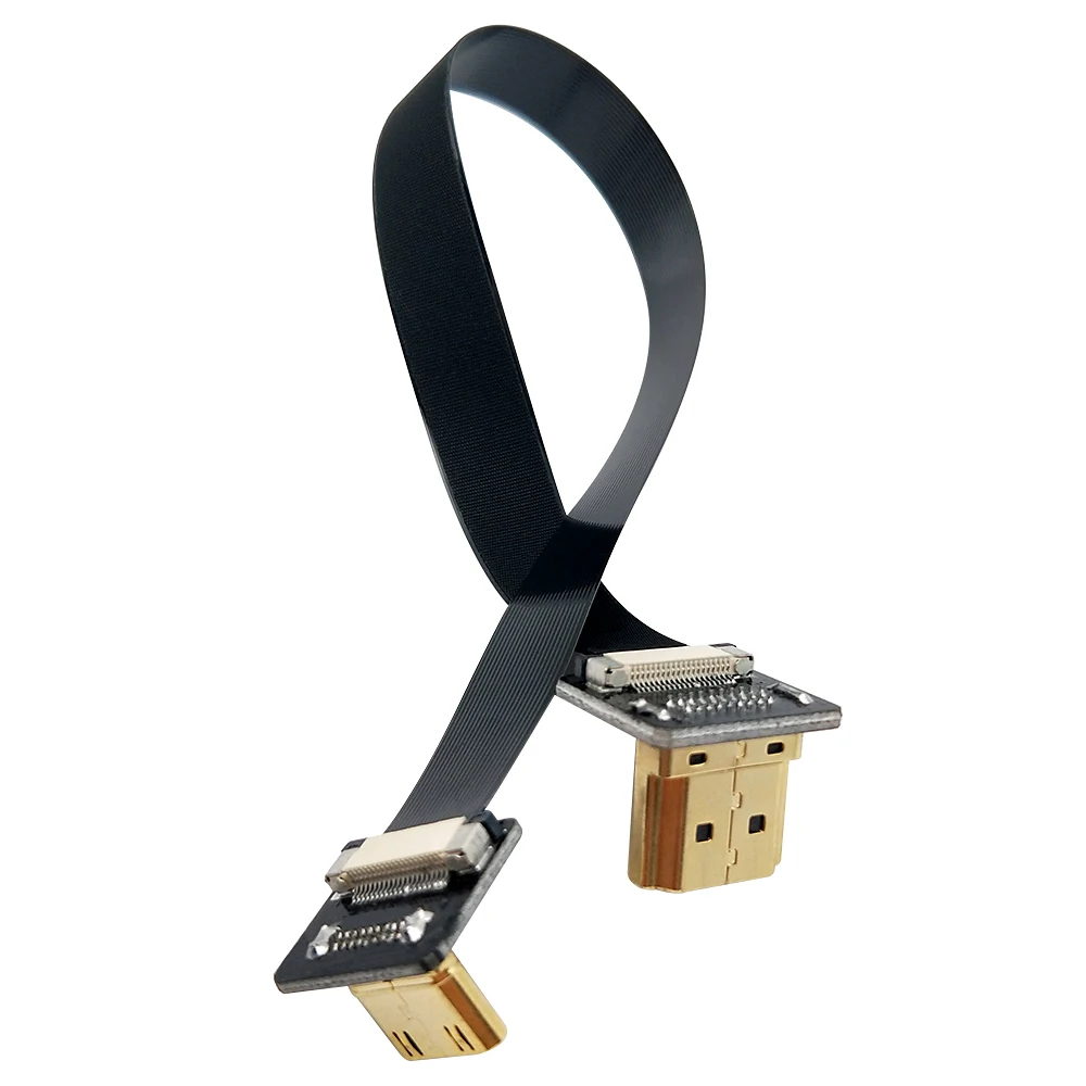 Danspeed двойной Подпушка под углом 90 градусов HDMI Тип мужчина к Mini мужчине для HDTV