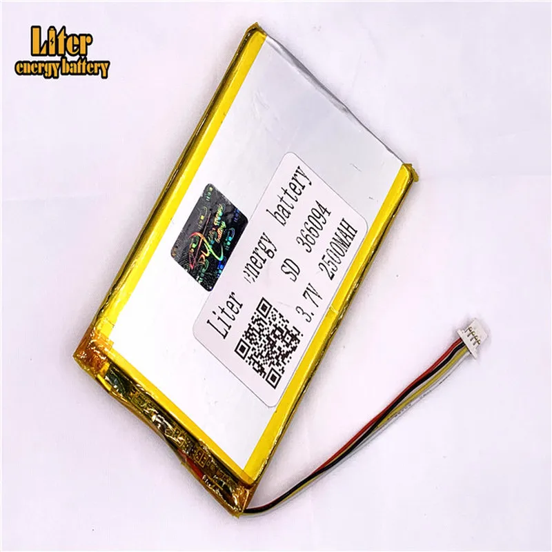 

plug 1.0-4P 366094 356095 2500mah 3.7V Li-ion Polymer Battery Rechargeable For Digital Camera