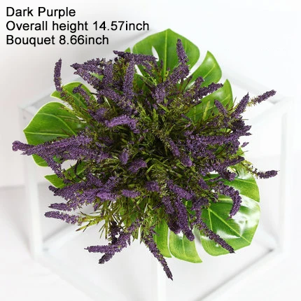 dark purple Искусственная Магнолия букет цветов с листьями домашний декор стола Свадебные украшения лаванды ручной работы Flwoer комплект - Цвет: dark purple