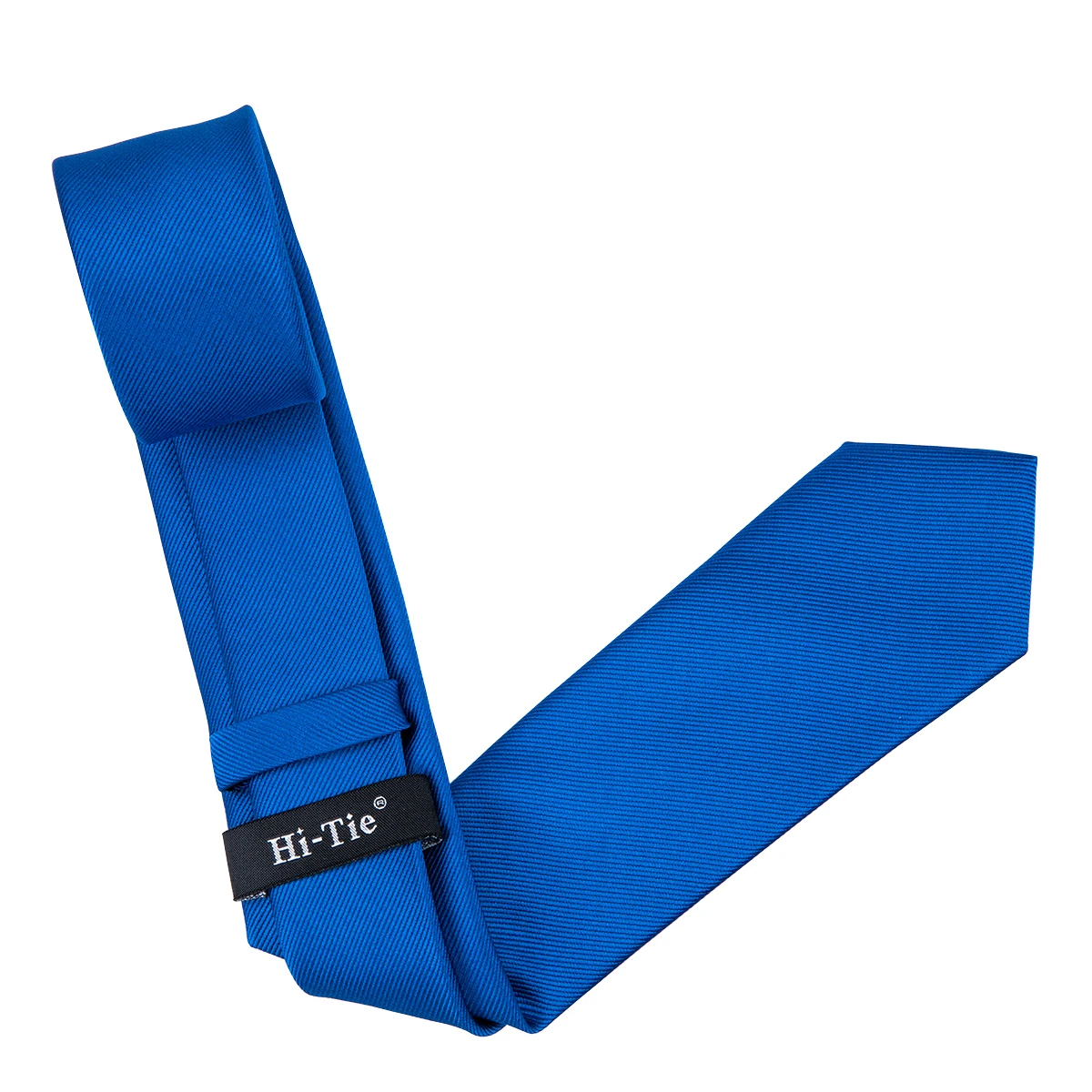 Hi-Tie известный бренд 5 см тонкий галстук для студентов колледжа синий однотонный