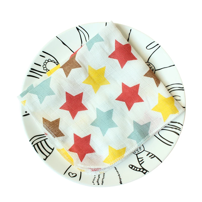 【2 layers】 Baby Bibs For Boys&ampGirls Burp Cloths Bandana Infant Cartoon Anti-dirty Bib Bandanas Square Saliva Towel | Детская